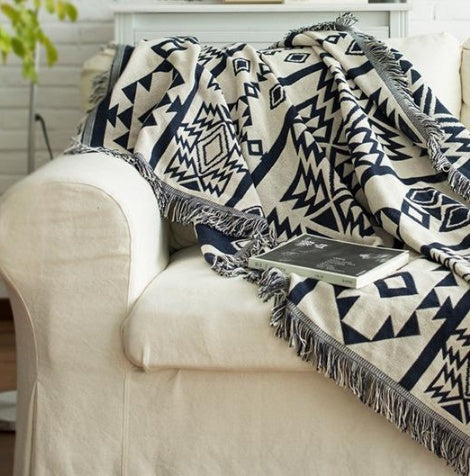 Nordic-Inspired Cotton Throw Blanket