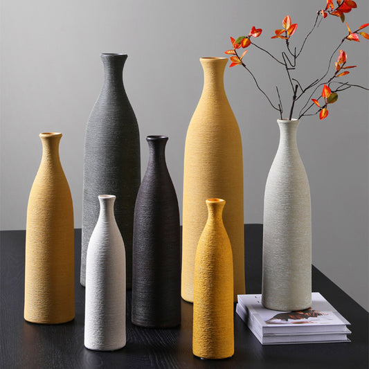 Solaro Ceramic Vases – Minimalist Tall Silhouettes
