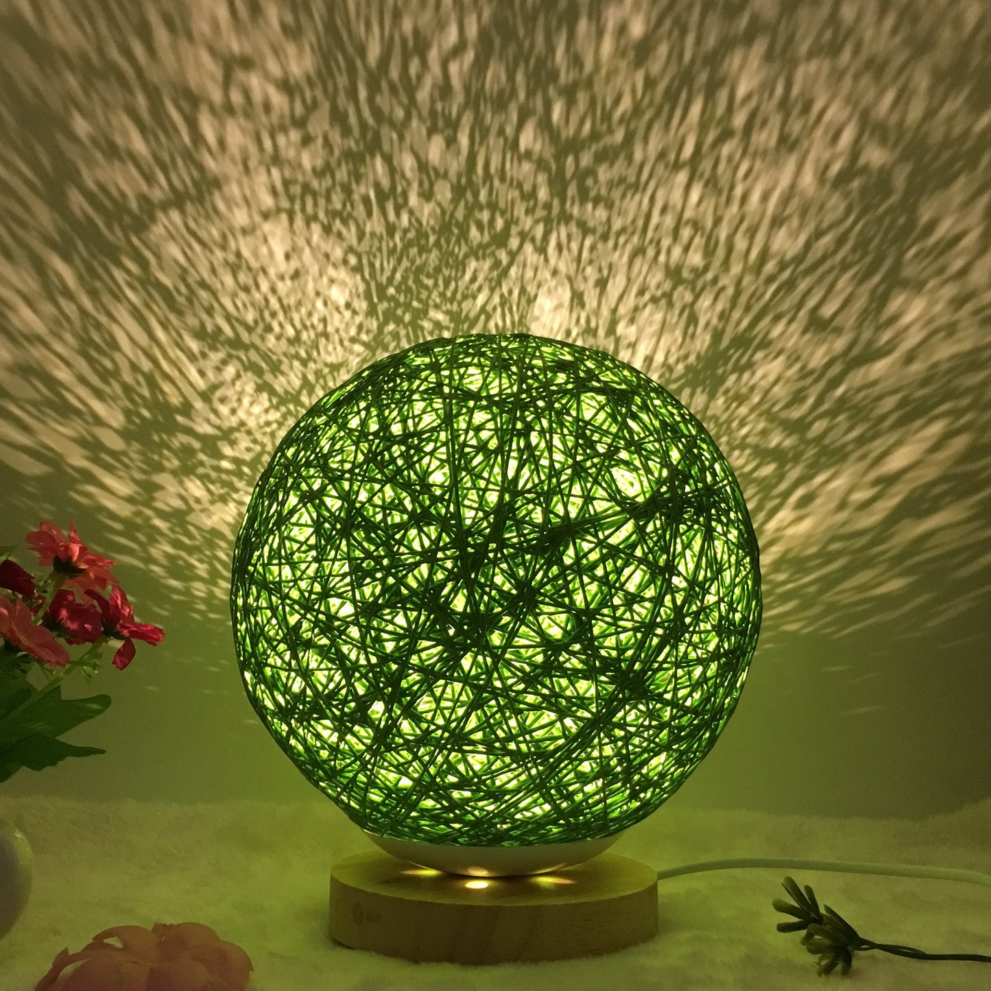 LunaGlow Rattan Sphere Lamp