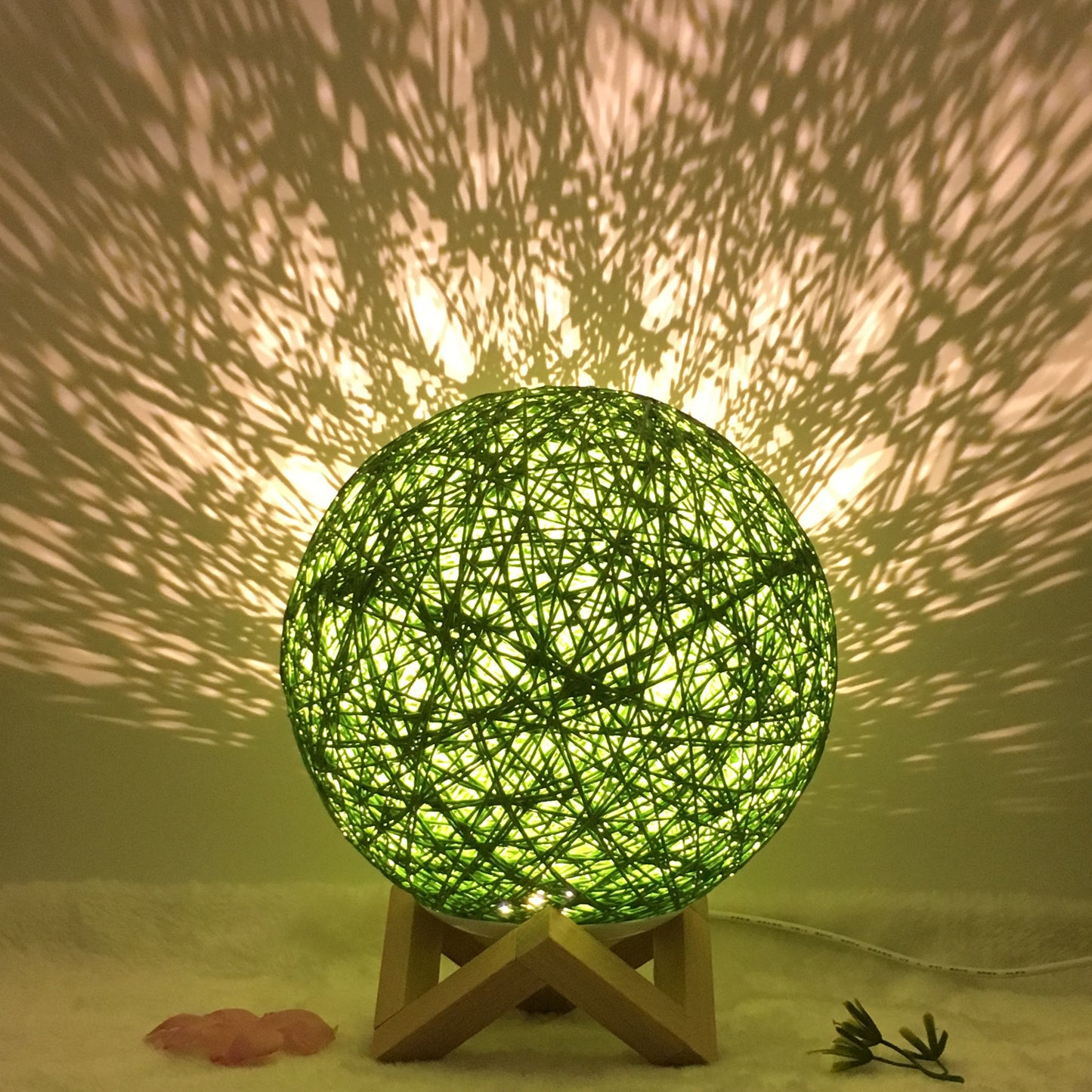 LunaGlow Rattan Sphere Lamp
