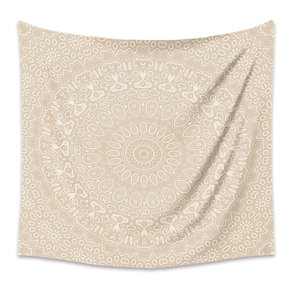 Boho Mandala Wall Tapestry – Rectangular Polyester Hanging Art