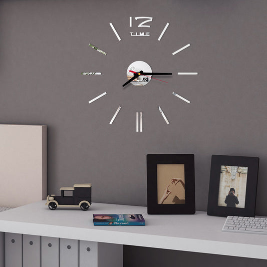 DIY Acrylic Mirror Wall Clock – 3D Sticker Clock for Home & Office (40cm)