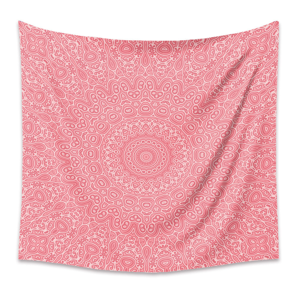Boho Mandala Wall Tapestry – Rectangular Polyester Hanging Art