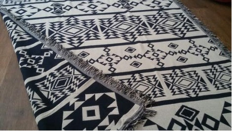 Nordic-Inspired Cotton Throw Blanket