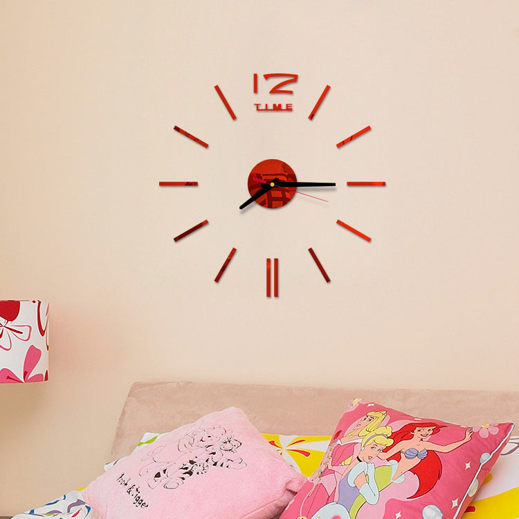 DIY Acrylic Mirror Wall Clock – 3D Sticker Clock for Home & Office (40cm)