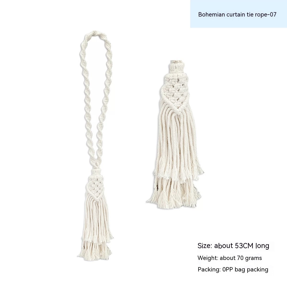 Boho Embrace – Handwoven Curtain Tiebacks