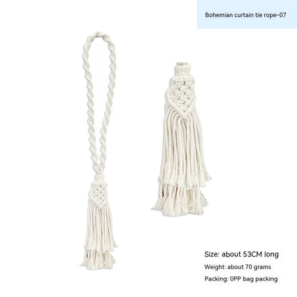 Boho Embrace – Handwoven Curtain Tiebacks