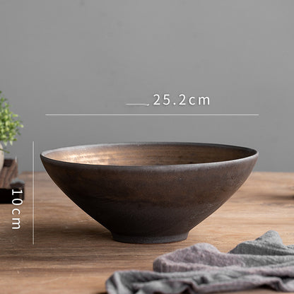 Japanese-Inspired Porcelain Ramen & Salad Bowl – Vintage Ceramic Serving Dish
