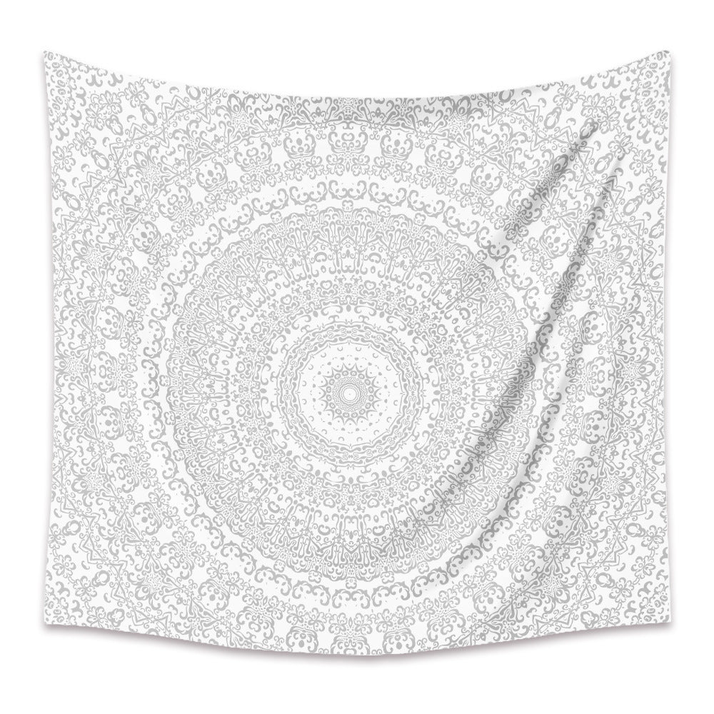 Boho Mandala Wall Tapestry – Rectangular Polyester Hanging Art