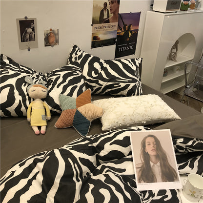 Zebra Luxe Geometric Bed Set