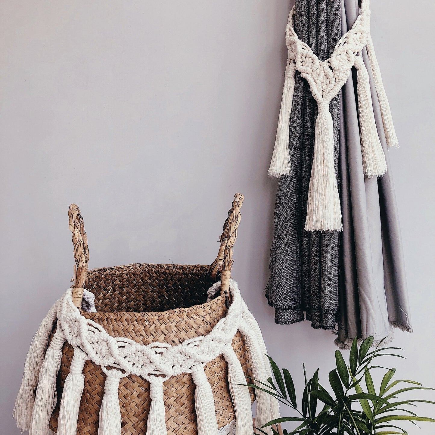 Boho Embrace – Handwoven Curtain Tiebacks