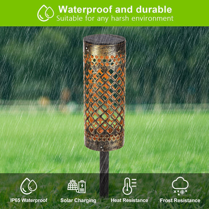 SolarGlow™ Decorative Metal Lawn Lamps – Waterproof Garden Lights