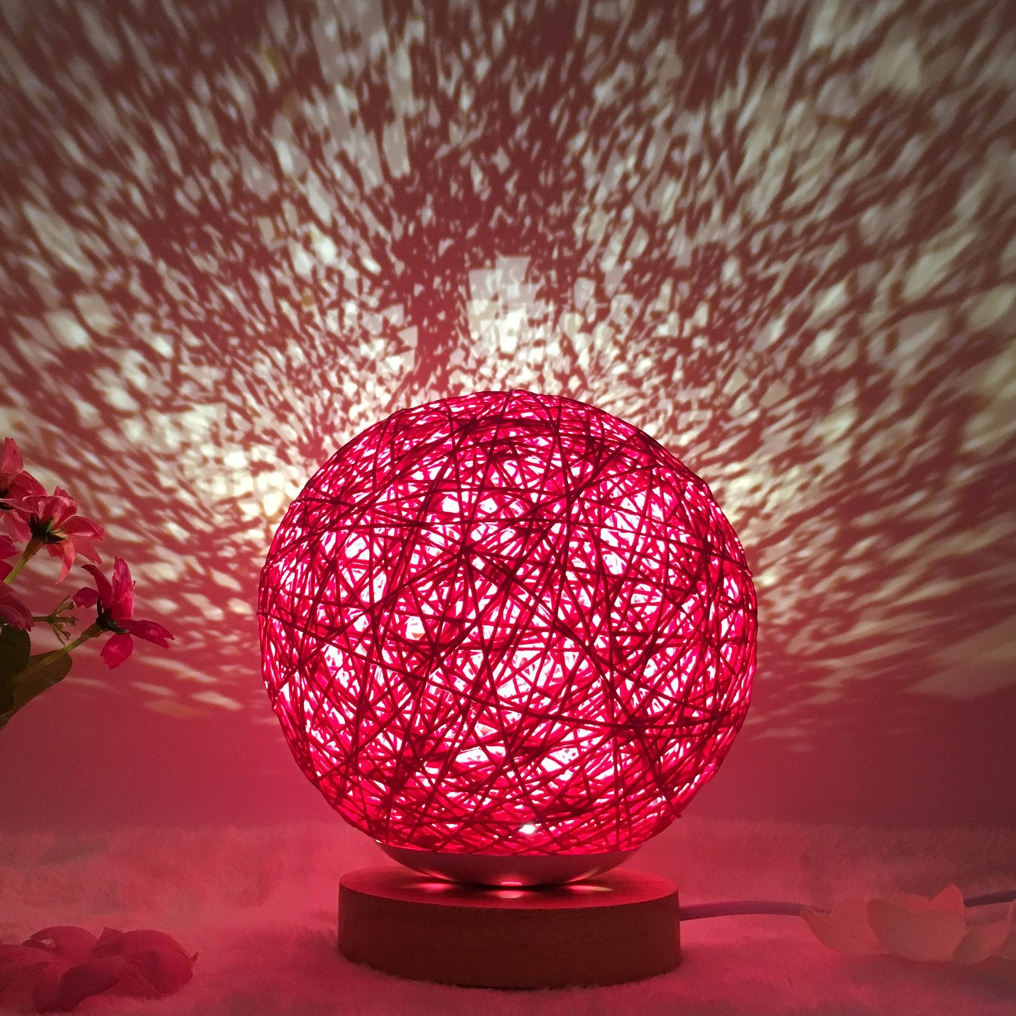 LunaGlow Rattan Sphere Lamp