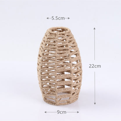 TerraGlow Woven Pendant Lamps – Handcrafted Paper String Shades
