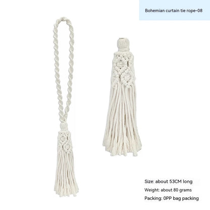 Boho Embrace – Handwoven Curtain Tiebacks