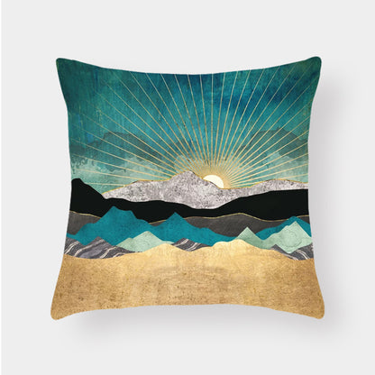 Scenic Landscape Decorative Cushion Cover – Boho Modern Pillowcase