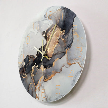 Marble-Inspired Modern Wall Clock – 12" Decorative Quartz Timepiece