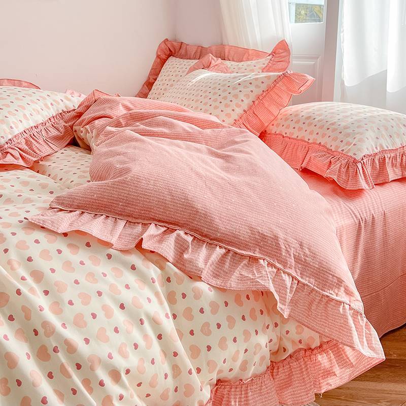Pastoral Cotton Lace Bedding Set