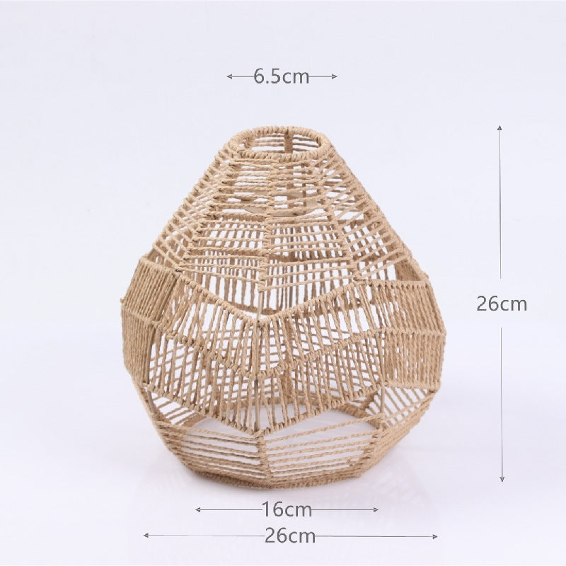 TerraGlow Woven Pendant Lamps – Handcrafted Paper String Shades