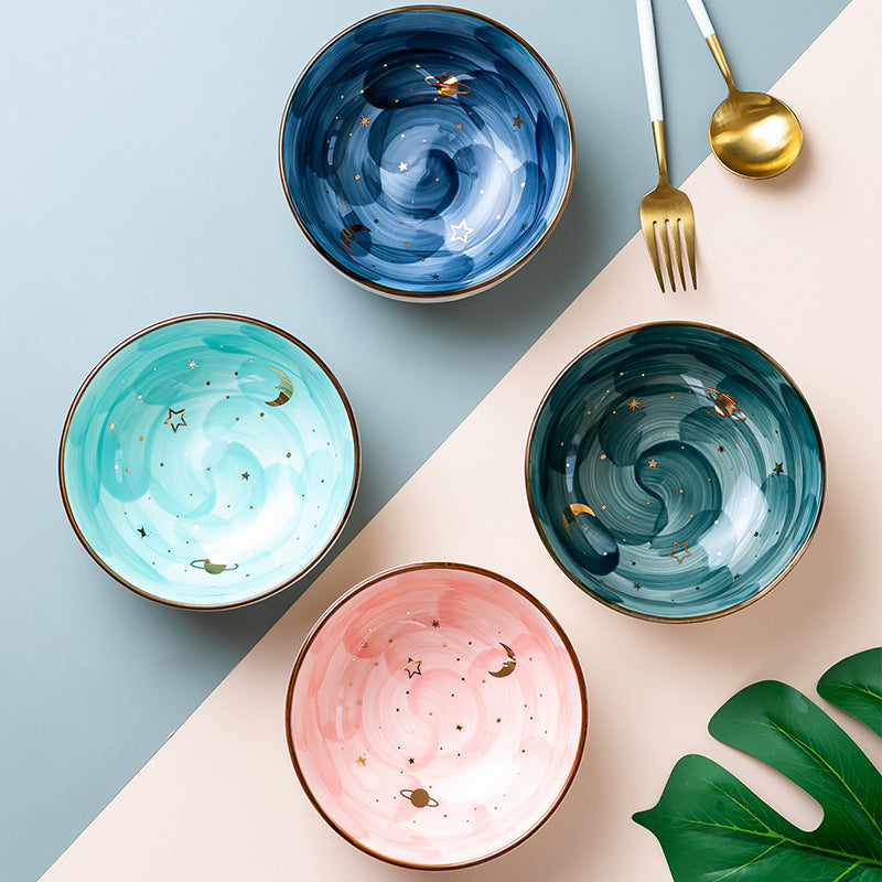 Celeste Ceramic Bowl Set-Galaxy Inspired Design