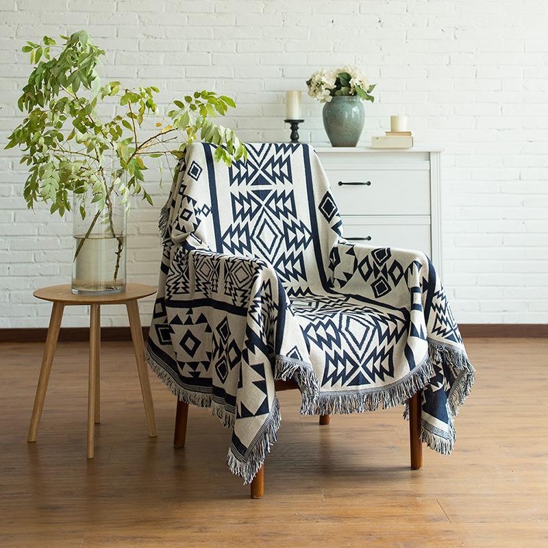 Nordic-Inspired Cotton Throw Blanket