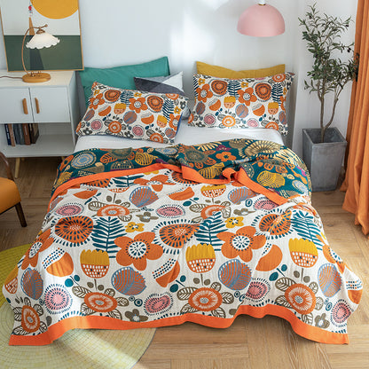 Soft Cotton Summer Quilt for Bed & Office – Lightweight Air Conditioner Blanket