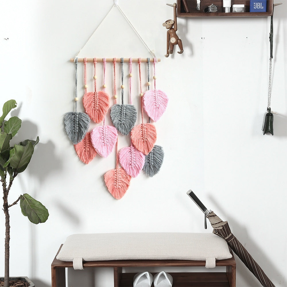 Boho Leaf Weave Wall Hanging