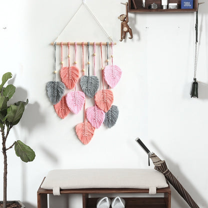 Boho Leaf Weave Wall Hanging