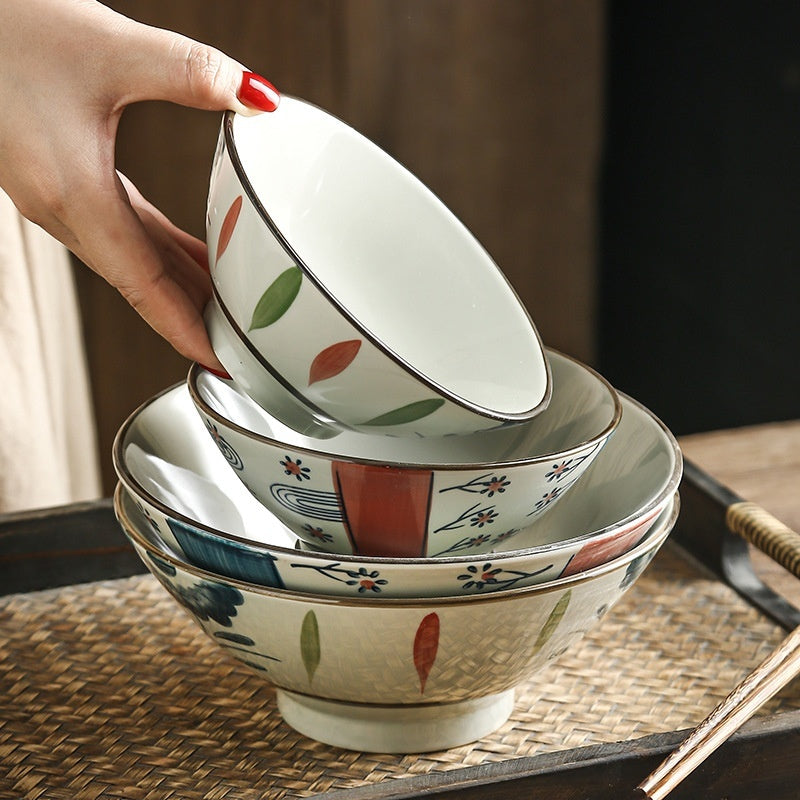 Sakura & Brushstroke Ramen Bowel Bowel-Vintage Artisan Style