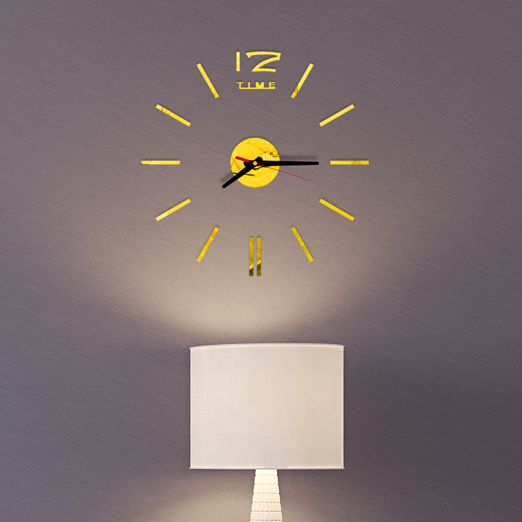 DIY Acrylic Mirror Wall Clock – 3D Sticker Clock for Home & Office (40cm)