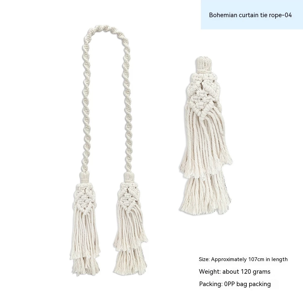 Boho Embrace – Handwoven Curtain Tiebacks