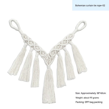 Boho Embrace – Handwoven Curtain Tiebacks