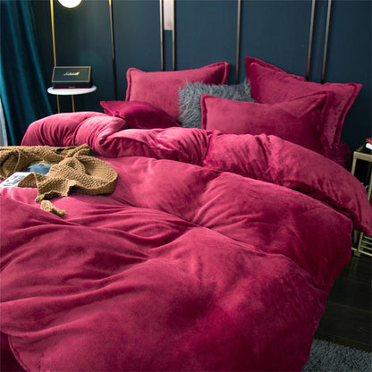CozyFleece Four-Piece Plush Duvet Set