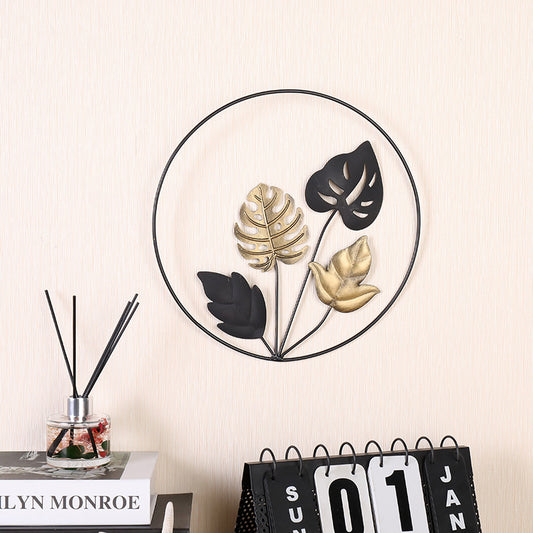 Leaf Aura Iron Wall Art – Modern Nordic Minimalism