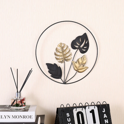 Leaf Aura Iron Wall Art – Modern Nordic Minimalism