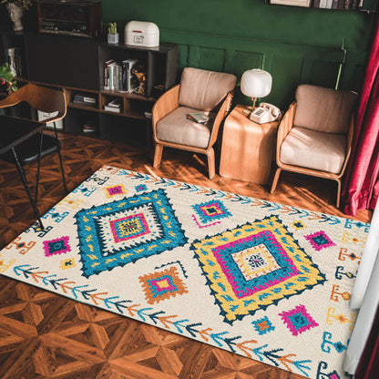 Decorative bohemian rug for bedroom and sofa area