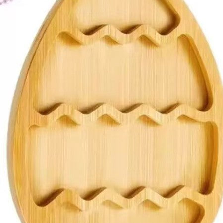 Bamboo Bunny & Egg Snack Tray
