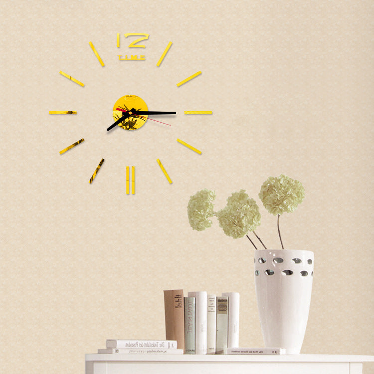 DIY Acrylic Mirror Wall Clock – 3D Sticker Clock for Home & Office (40cm)