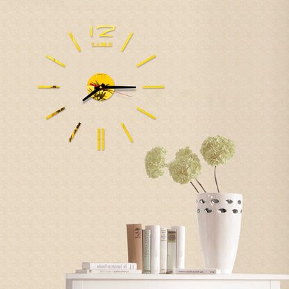 DIY Acrylic Mirror Wall Clock – 3D Sticker Clock for Home & Office (40cm)