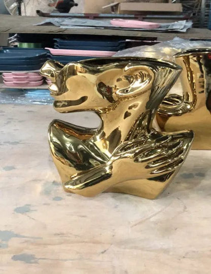 Abstract Face Sculpture Flower Vase – Modern Art Décor White by Simple Homes