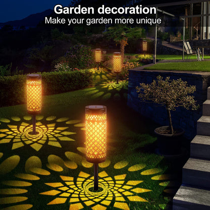 SolarGlow™ Decorative Metal Lawn Lamps – Waterproof Garden Lights