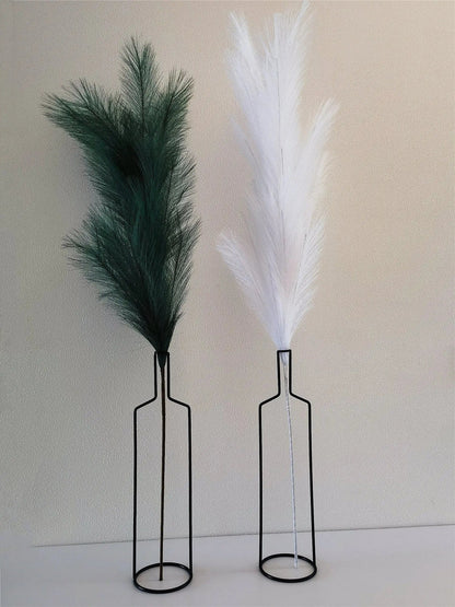 Aeris Minimalist Metal Flower Vase Black by Simple Homes