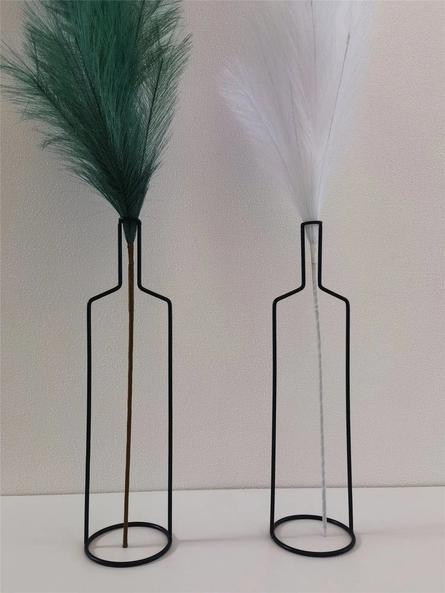 Aeris Minimalist Metal Flower Vase Black by Simple Homes