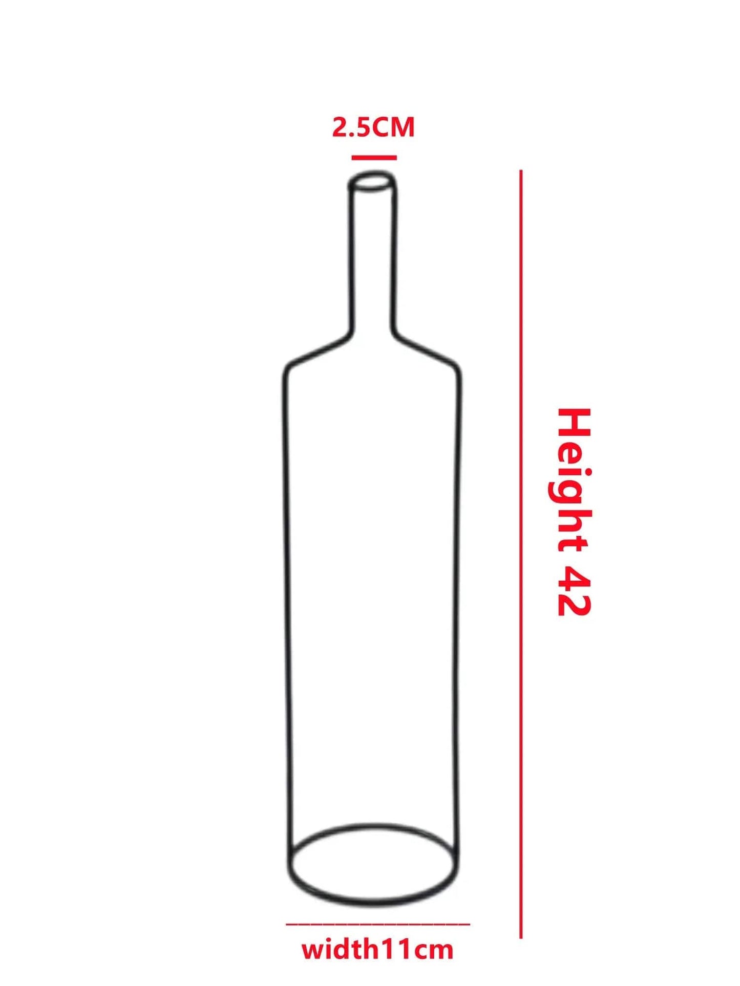 Aeris Minimalist Metal Flower Vase Black by Simple Homes