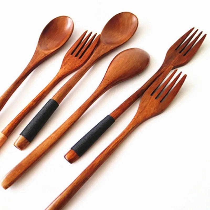 Artisan Wooden Spoon and Fork Set by Simple Homes
