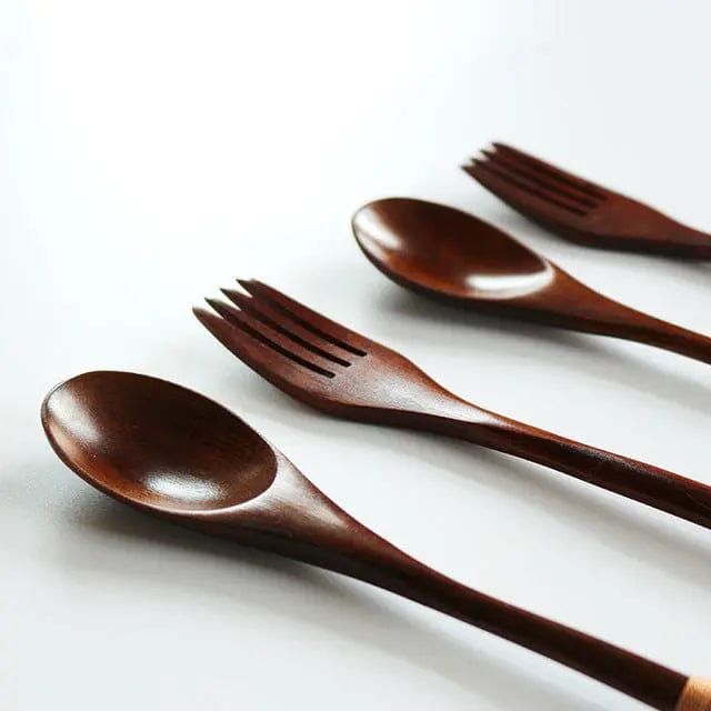 Artisan Wooden Spoon and Fork Set by Simple Homes