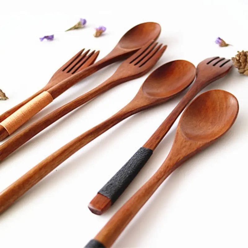 Artisan Wooden Spoon and Fork Set by Simple Homes