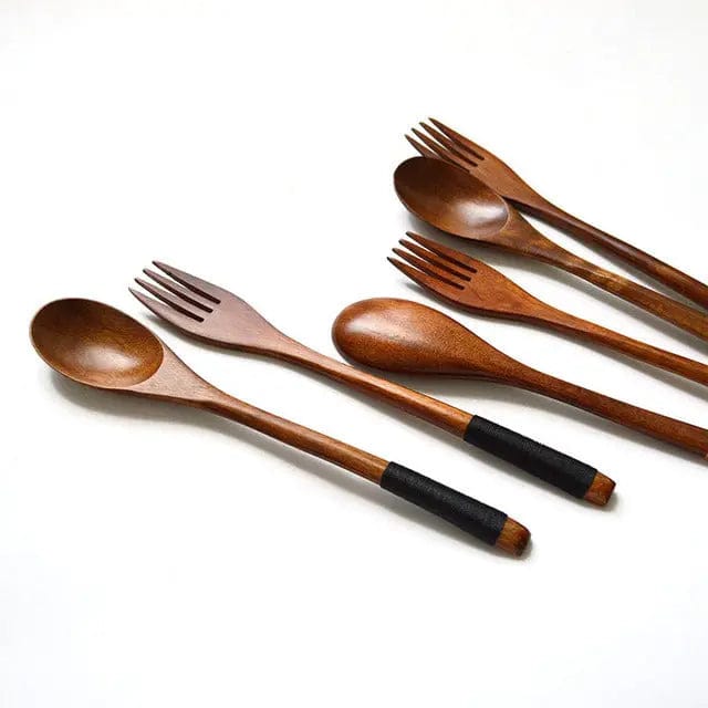 Artisan Wooden Spoon and Fork Set by Simple Homes