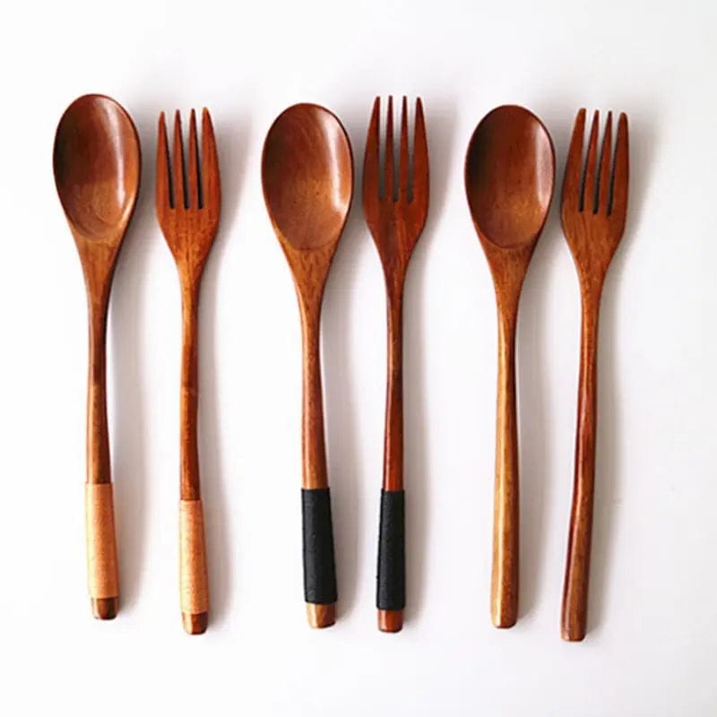 Artisan Wooden Spoon and Fork Set by Simple Homes