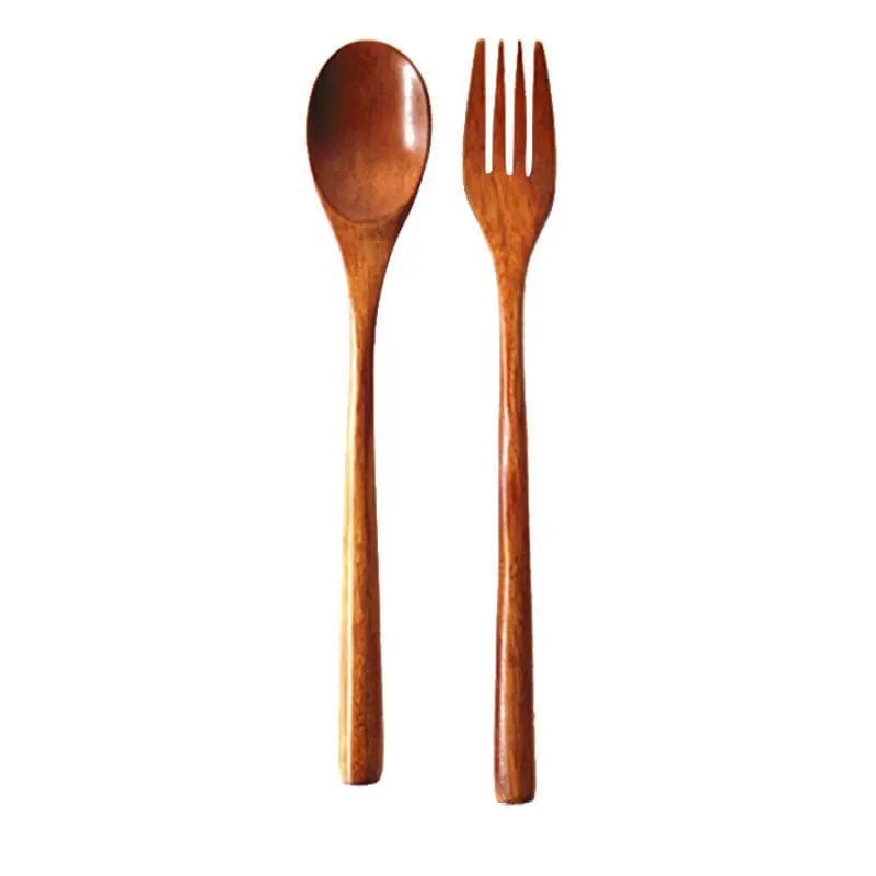 Artisan Wooden Spoon and Fork Set Wood by Simple Homes